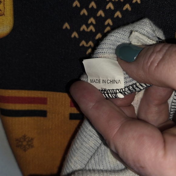 Fireball Whiskey Ugly Christmas Pullover 3x Long Sleeve Holiday Patterns Festive - Picture 4 of 4